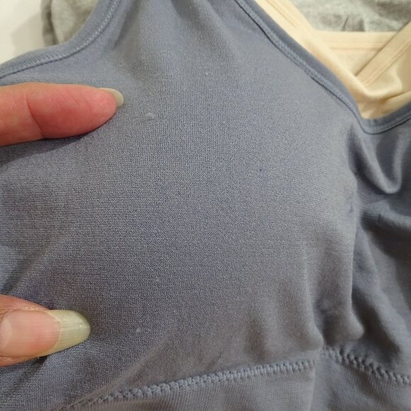 Nautica 3 Pack Seamless Padded Bra Bralette 2X 38DD 40C 40D Blue Tan Gray NEW - Picture 8 of 11